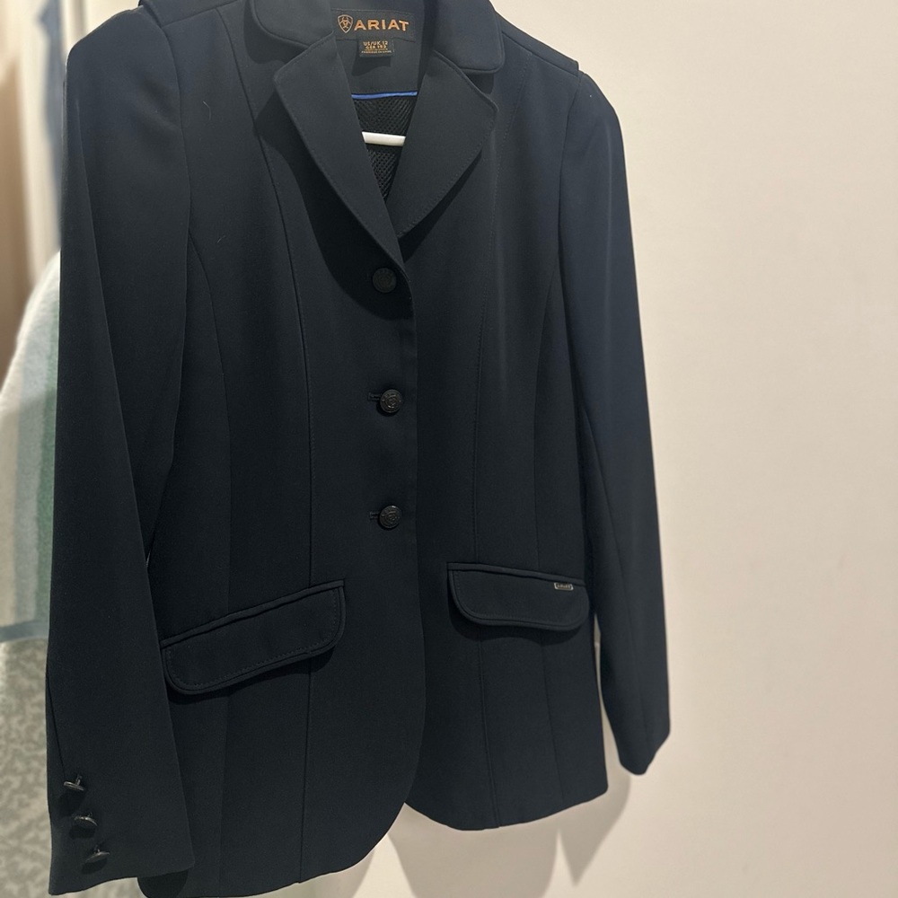 Ariat Girls Navy 12 Equestrian Show Coat Jacket